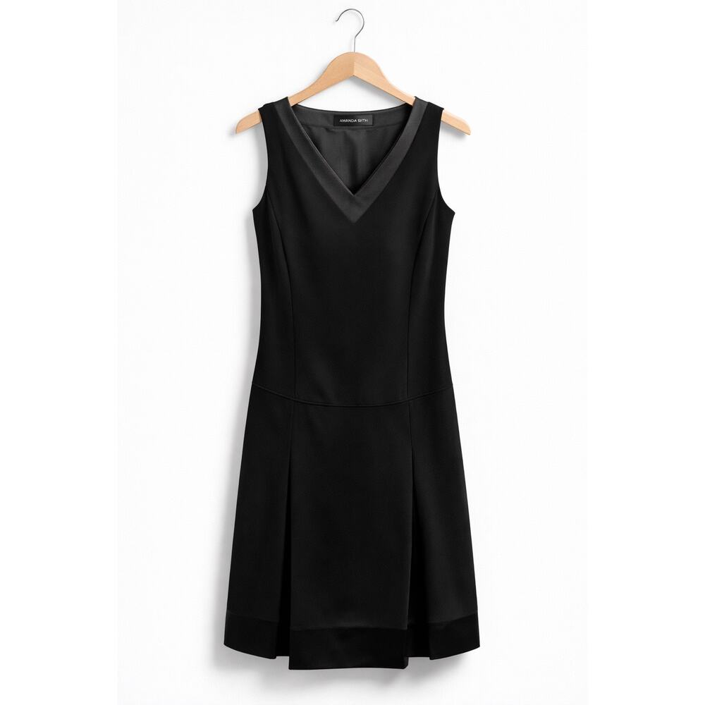 MSRP $99 ✨NWOT Amanda Smith Petite V-Neck Dress – Size 8P ✨ SAME DAY SHIP